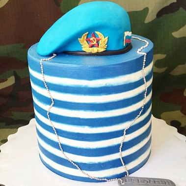 Торт "ВДВ Тельняшка" купить - новороссийск.сладкоежкин.рф