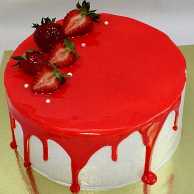 Торт глазурь с клубникой купить - новороссийск.сладкоежкин.рф
